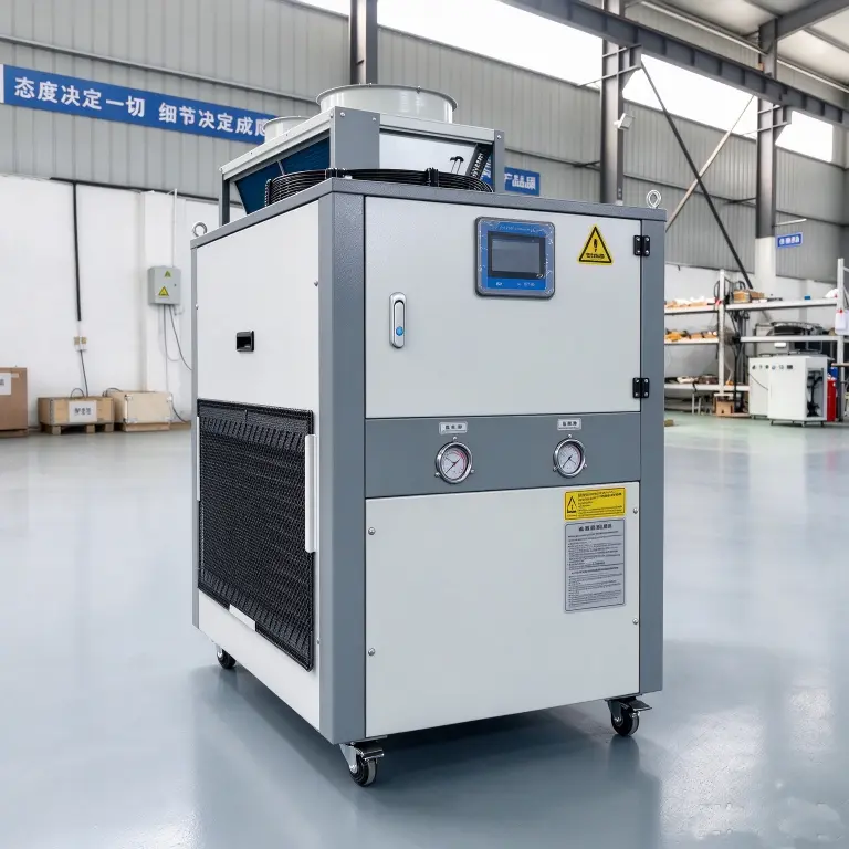 DARKE 5HP 13KW air cooled water chiller main view with touch screen controller